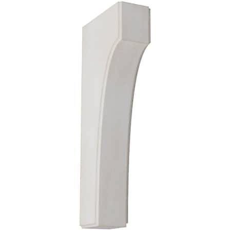 Ekena Millwork 1 3/4"W x 4"D x 10"H Clarksville Wood Vintage Decor Bracket, Chalk Dust White BKTWD02X04X10CVWH